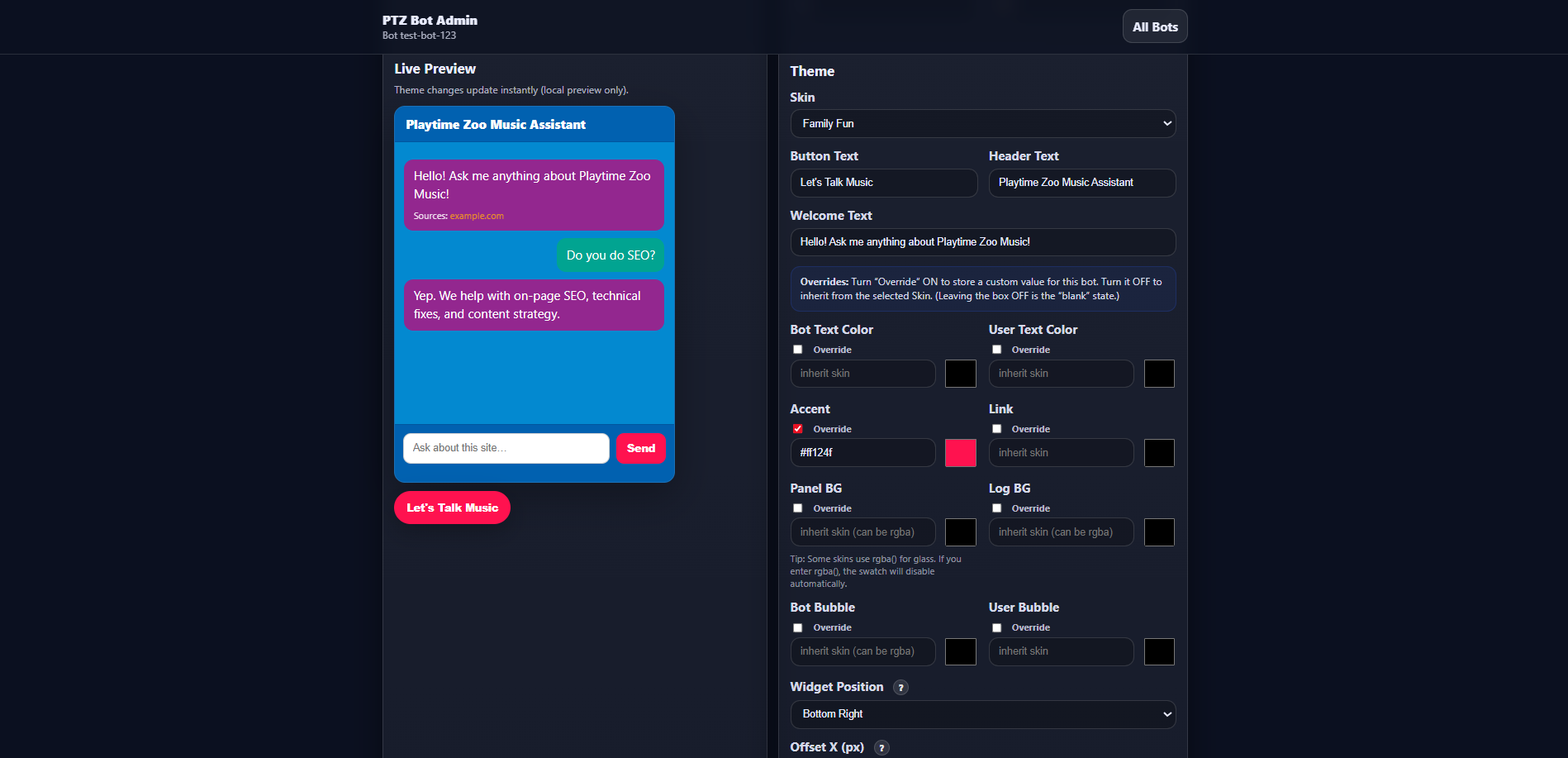 AI Bot Chat Custom Theme Image
