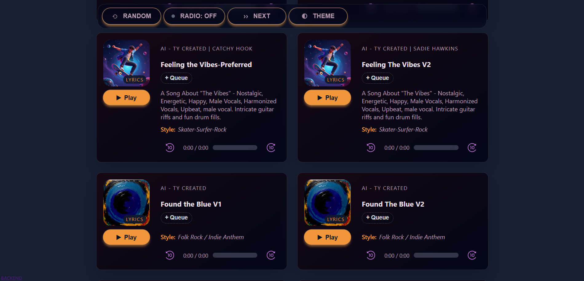 Placeholder preview for the Family Music Player