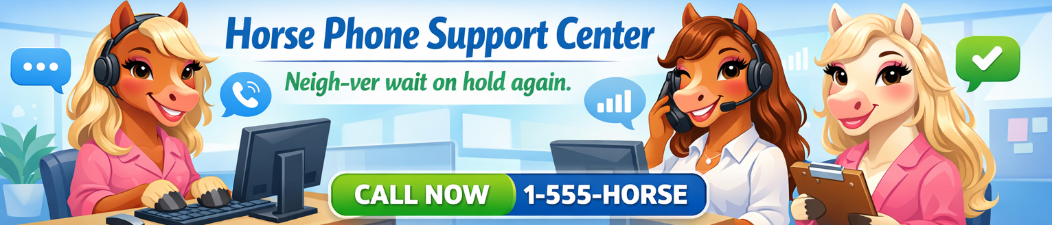 Humorous fake advertisement for Horse Call Center